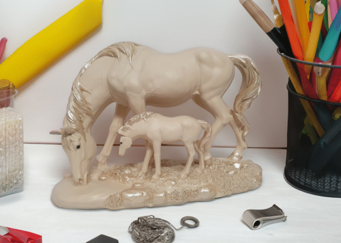 TCG 21cm 3D Horse with Baby Statue - Image 5