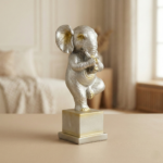 TCG 9" Yoga Posture Elephant Set Antique Colour - Image 4