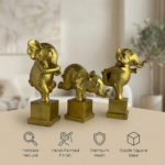 TCG 9" Yoga Posture Elephant Set Golden - Image 5