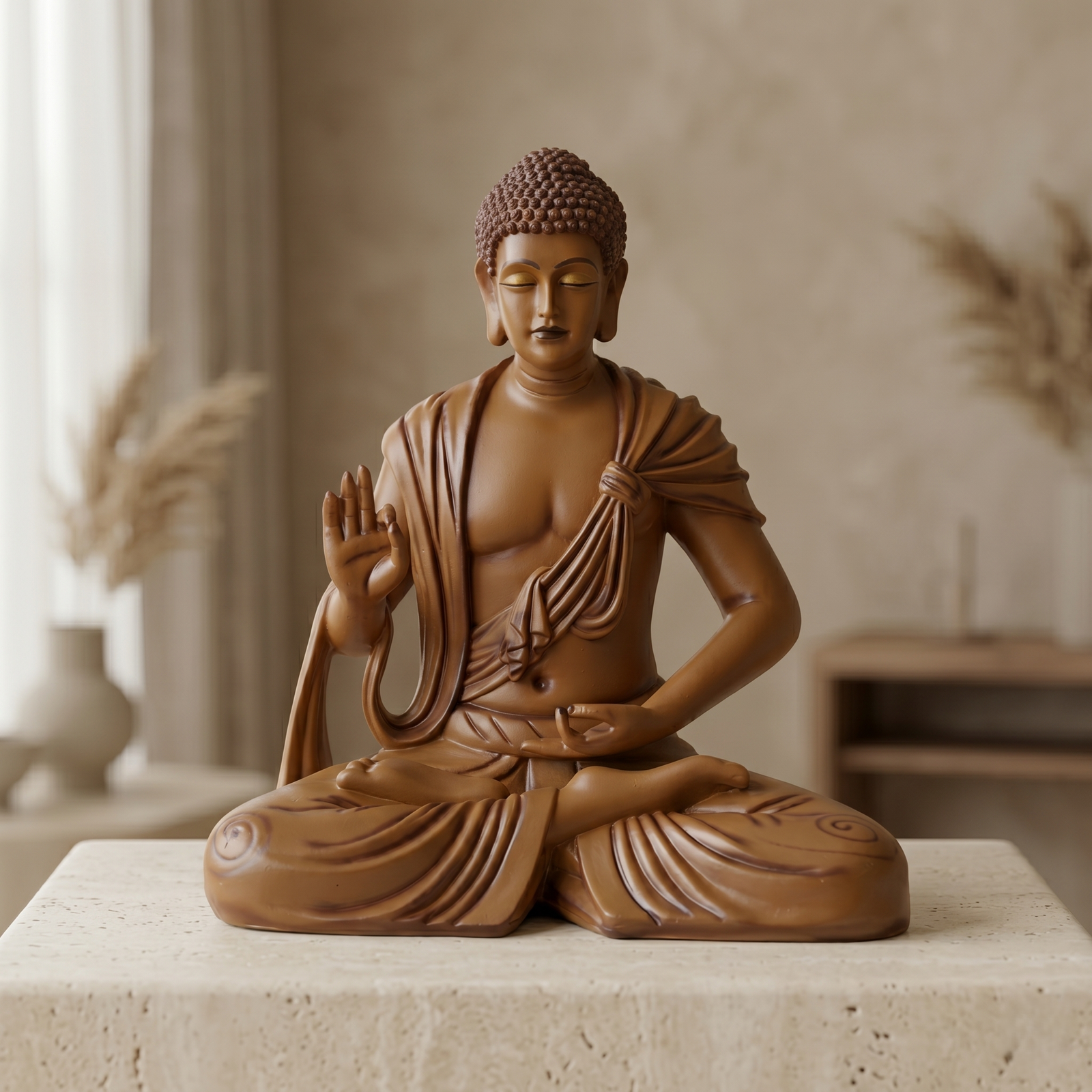Gemini_Generated_Image_pgdxmcpgdxmcpgdx TCG 26" Calm Posture Buddha in Beige Colour - Image 1