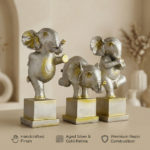 TCG 9" Yoga Posture Elephant Set Antique Colour - Image 6