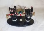 6" Krishna Hands holding Flute with peacock feather
