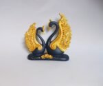 7" Lovely Blue Golden Couple Swan - Image 8