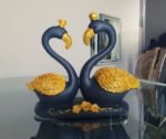 7" Lovely Blue King Queen Swan Couple - Image 5