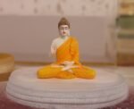 13" Calm Posture Bhudda comes in orange colour. - Image 7