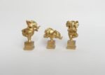 9" Yoga Posture Elephant Set comes in golden colour. - Image 6