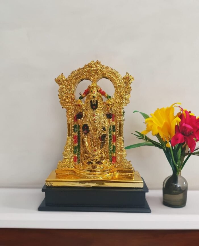 TCG 30cm Tirupati Balaji Golden finish Idol. - Image 4