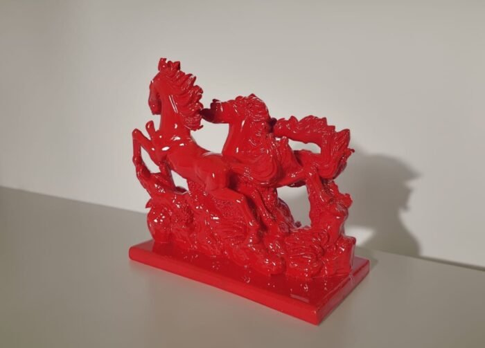 8" Red Horse Running Couple - Image 5
