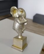 9" Yoga Posture Elephant Set comes in antique colour. - Image 3