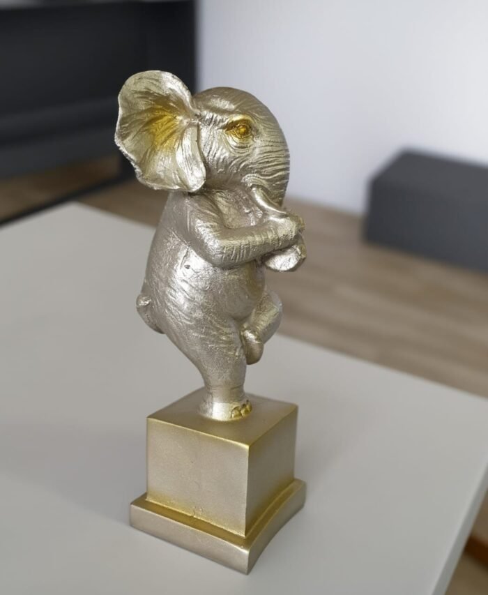 9" Yoga Posture Elephant Set comes in antique colour. - Image 3