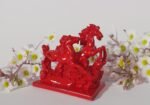 8" Red Horse Running Couple