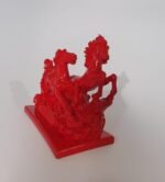 8" Red Horse Running Couple - Image 2