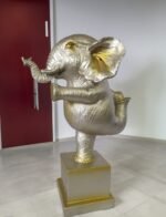 9" Yoga Posture Elephant Set comes in antique colour. - Image 2