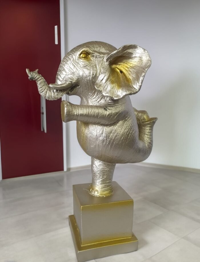 9" Yoga Posture Elephant Set comes in antique colour. - Image 2