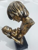 TCG 35cm Handcrafted Mother Baby Love Statue - Image 3