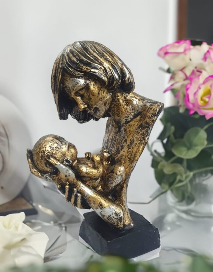 TCG 35cm Handcrafted Mother Baby Love Statue - Image 2