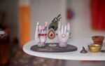 6" Krishna Hands holding Flute with peacock feather - Image 4