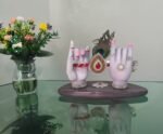 6" Krishna Hands holding Flute with peacock feather - Image 2