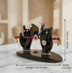 TCG 6" Krishna Hands Holding Flute With Peacock Feather - Image 6