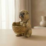 TCG 8.6" Pug Dog with Storage Basket Statue - Image 5