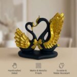 TCG 7.5" Lovely Blue Golden Heart Couple Swan - Image 3