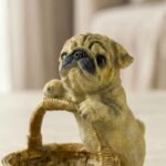 TCG 9.8" Pug Dog with Candy Basket Statue - Image 2