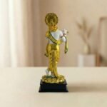 TCG 17.5" Marble Gold Elite Krishna Murti - Image 4
