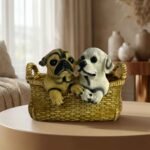 TCG 5.9" Cute Puppies In Basket - Image 4
