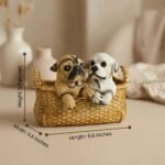 TCG 5.9" Cute Puppies In Basket - Image 7