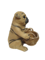 TCG 22cm Pug Dog with Storage Basket Statue - Image 4