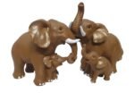 TCG 18cm Elephant Family Statue