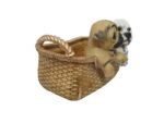 TCG 15cm Cute Puppies in Basket Statue - Image 4