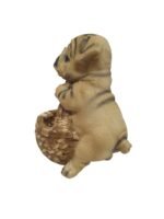 TCG 22cm Pug Dog with Storage Basket Statue - Image 4