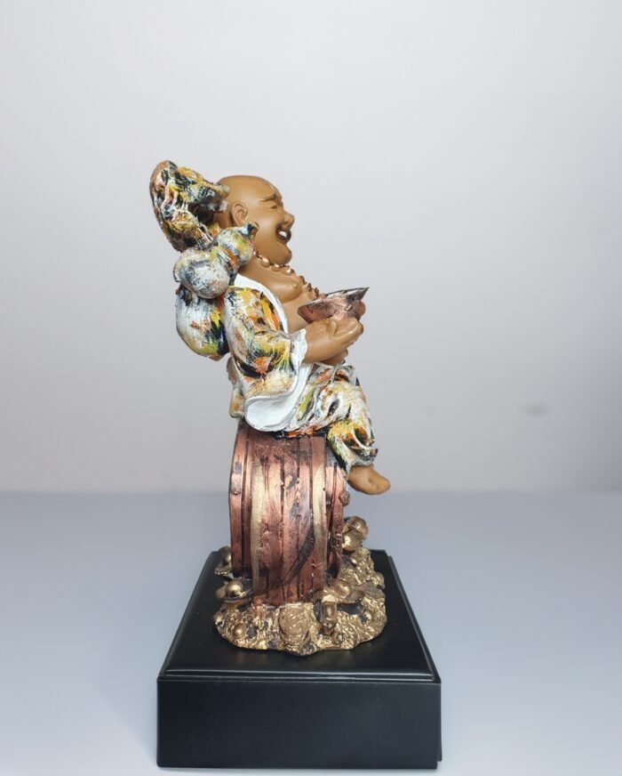 TCG 30cm Laughing Buddha Money kuber Statue. - Image 2