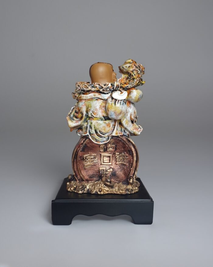 TCG 30cm Laughing Buddha Money kuber Statue. - Image 4